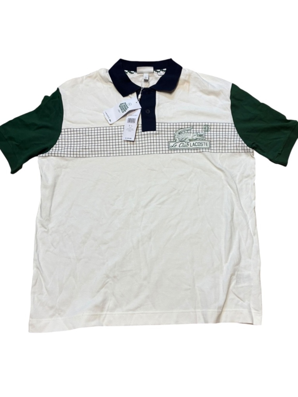 Lacoste Men's Short Sleeve Loose Fit Pique Graphic Polo Shirt Size Large NWT